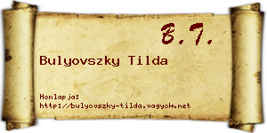 Bulyovszky Tilda névjegykártya